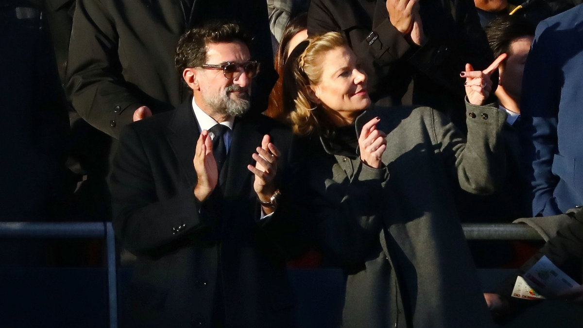 Newcastle United co-owners, Amanda Staveley and Mehrdad Ghodoussi - Manchester United v Newcastle United, Carabao Cup Final, Wembley Stadium, London, UK.
