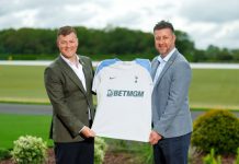 Sam Behar, BetMGM: Football deals provide ‘a real point of difference’ in UK betting am Behar (left) and Dan Towse (Director of Brands) and the Spurs shirt.