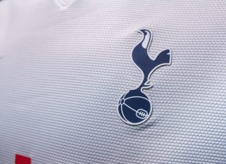 Spurs unleash the Kraken with new crypto sponsorship Close-Up on Logo of Tottenham Hotspur Football Club on an official 2021 jersey on September 24, 2021.