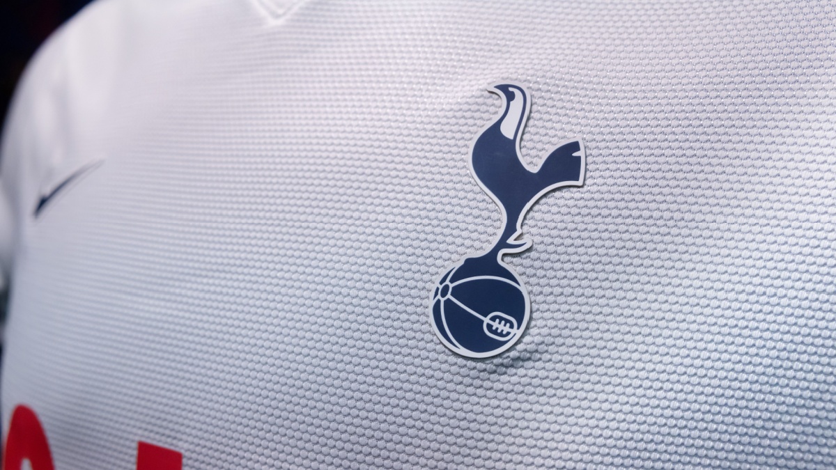 Close-Up on Logo of Tottenham Hotspur Football Club on an official 2021 jersey on September 24, 2021.