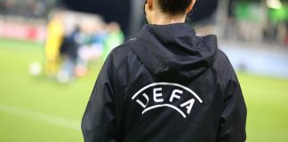 Report: UEFA looking for new betting partner as bwin pulls out of extension talks official UEFA assistant referee during UEFA Champions League game at AOK Stadion