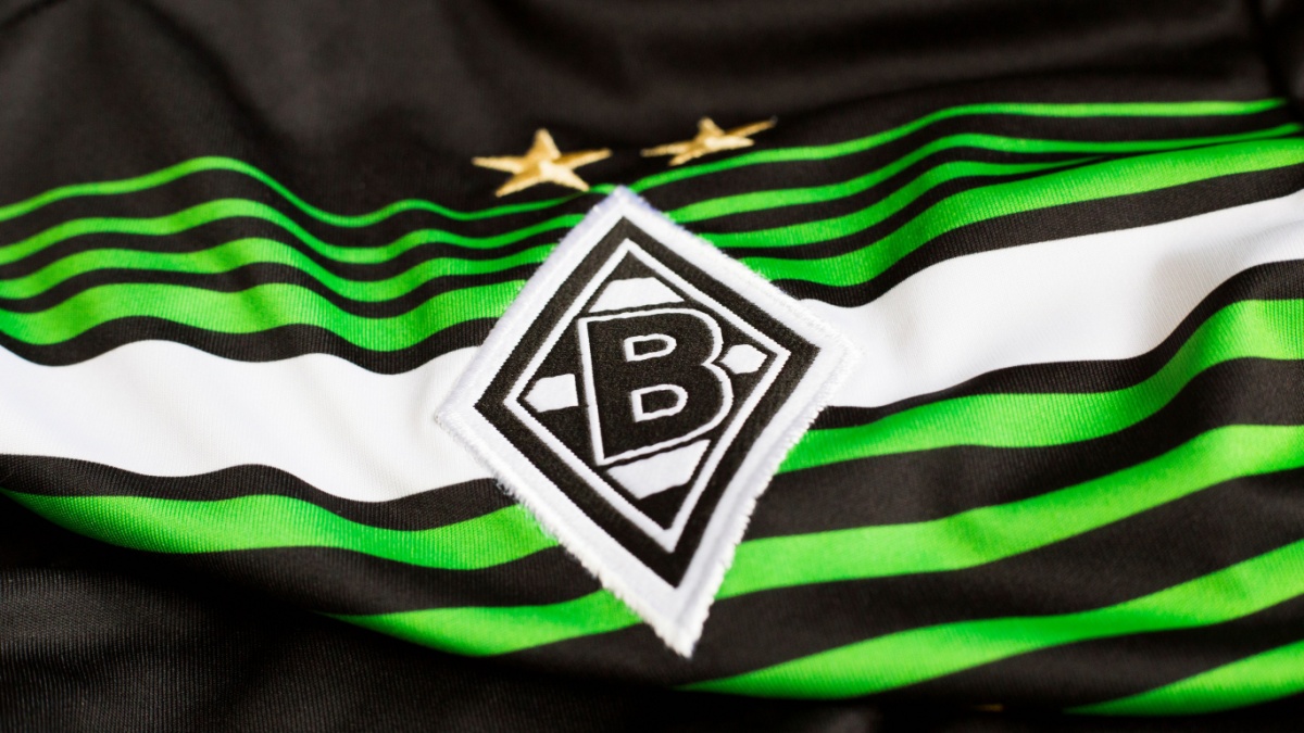 German football club Borussia Monchengladbach emblem on kit.