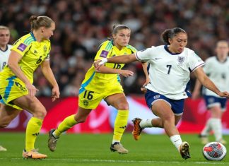EBU commits to growing women’s football with EURO 2025 deal England Lionesses Forward Lauren James 7 during the UEFA Women’s Euro 2025 Group Stage match between England Lionesses and Sweden at Wembley, London, England on 5 April 2024.