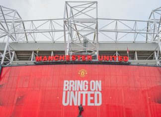 Manchester United’s NFT fantasy game: A Premier League first Views of Old Trafford stadium the home to Manchester United football club.