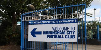 Birmingham City unveils partnership to engage global fans Entrance gate at St Andrews Trillion Trophy Stadium in Birmingham, England.