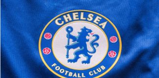 Chelsea offers fans signed shirts through MatchWornShirt Logo of London club, Chelsea FC on Chelsea shirt.