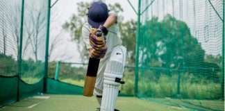 ECB continues on digital transformation path with Cognizant Front view of Cricket Batsman Action, Cricket game closeup player batting ball.