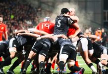QuinnBet eyes Welsh expansion as Ospreys betting partner Action from the Pro14 Munster Rugby (28) versus Ospreys (12) match at the Irish Independent Park.