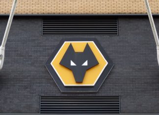 Wolves builds on US preseason tour with Visit Lauderdale deal WOLVERHAMPTON, ENGLAND - SEPTEMBER 11, 2019: Wolverhampton Wanderers logo at Molineux Stadium in Wolverhampton, England.