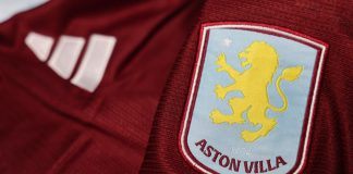 Betano capitalises on Aston Villa ties for ambassador role BANGKOK,THAILAND-SEPTEMBER 11: View of the New Aston Villa Football Crest on the New Football Jersey on September 11, 2024.