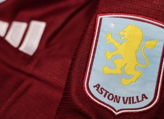 Aston Villa women’s team sale raises creative accounting flags BANGKOK,THAILAND-SEPTEMBER 11: View of the New Aston Villa Football Crest on the New Football Jersey on September 11, 2024.