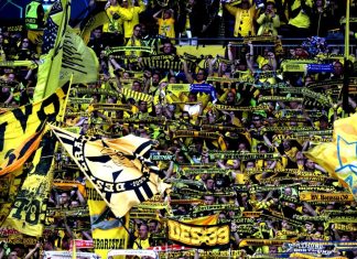 Borussia Dortmund unlocks AI-powered content in new deal London, ENGLAND - June 1, 2024: Borussia Dortmund fans support their team ahead of the UEFA Champions League Final Borussia Dortmund v Real Madrid CF at Wembley Stadium.