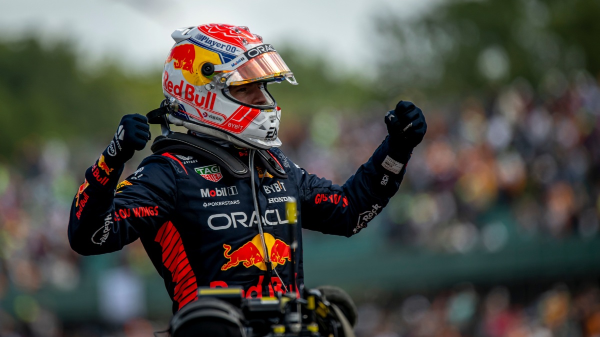SILVERSTONE, UNITED KINGDOM - July 09, 2023: Max Verstappen, from The Netherlands competes for Red Bull Racing. Race day for the 2023 Formula 1 British Grand Prix