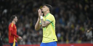 Lucas Paquetá faces two new betting integrity charges Madrid-Spain, March 26, 2024, Player Lucas Paqueta in action during a match between the Brazilian national team and the Spanish national team, at the Santiago Bernabeu stadium.