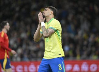 Lucas Paquetá faces two new betting integrity charges Madrid-Spain, March 26, 2024, Player Lucas Paqueta in action during a match between the Brazilian national team and the Spanish national team, at the Santiago Bernabeu stadium.