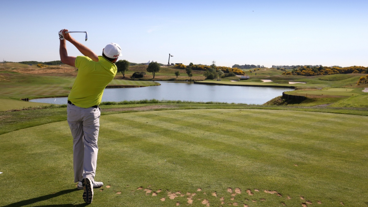 GUYANCOURT , FRANCE, JULY 01, 2015 : Xavier Poncelet ( fra ) During the pro-am of the French Open, European golf tour, July 01, 2015 at The golf National, Guyancourt, France.