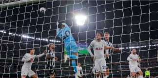 Goalden View offers new player popularity data for EPL Goalkeeper, Brandon Austin of Tottenham jumps to push the ball during the Exhibition match between Tottenham and Newcastle at the MCG on May 22, 2024 in Melbourne, Australia.