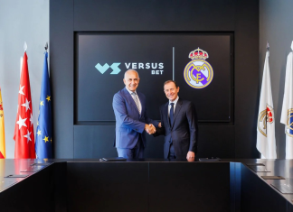 Real Madrid joins list of clubs winning with betting deals Emilio Butragueño, Real Madrid's Director of Institutional Relations, and Javier López Cerrón, CEO of Grupo Orenes.