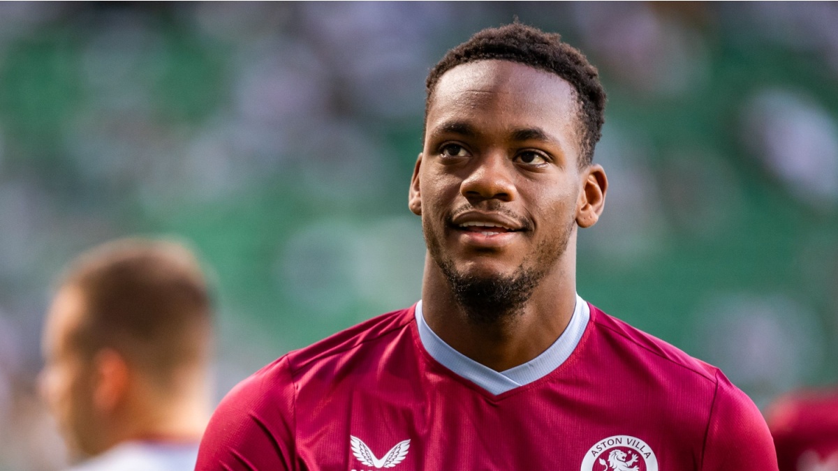WARSAW, POLAND - 21 SEPTEMBER, 2023: UEFA Europa Conference League group stage match, Legia Warszawa vs Aston Villa F.C. 3:2 o.p: Jhon Duran of Aston Villa.