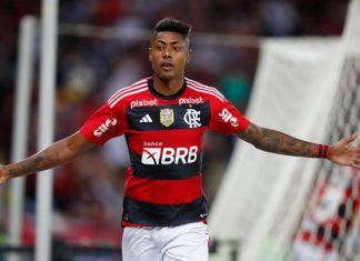 Brazil football marred by more spot-fixing allegations Maracanã stadium , Bruno Henrique celebrates the goal during the match between Flamengo and Atlético PR , for the quarterfinals of the Copa do Brasil 2023, at Estadio do Maracanã , 05 July 2023.