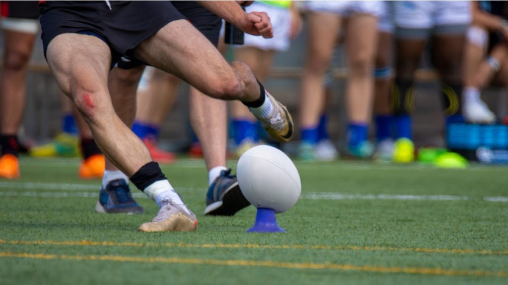 Rugby symbol: Game scene from a Rugby Match (RFL).