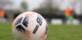 DAZN brings National League action to global audiences A New Balance Vanarama National League ball before Farsley Celtic and Blyth Spartans is postponed at The Citadel, Farsley, England on April 10th 2023.