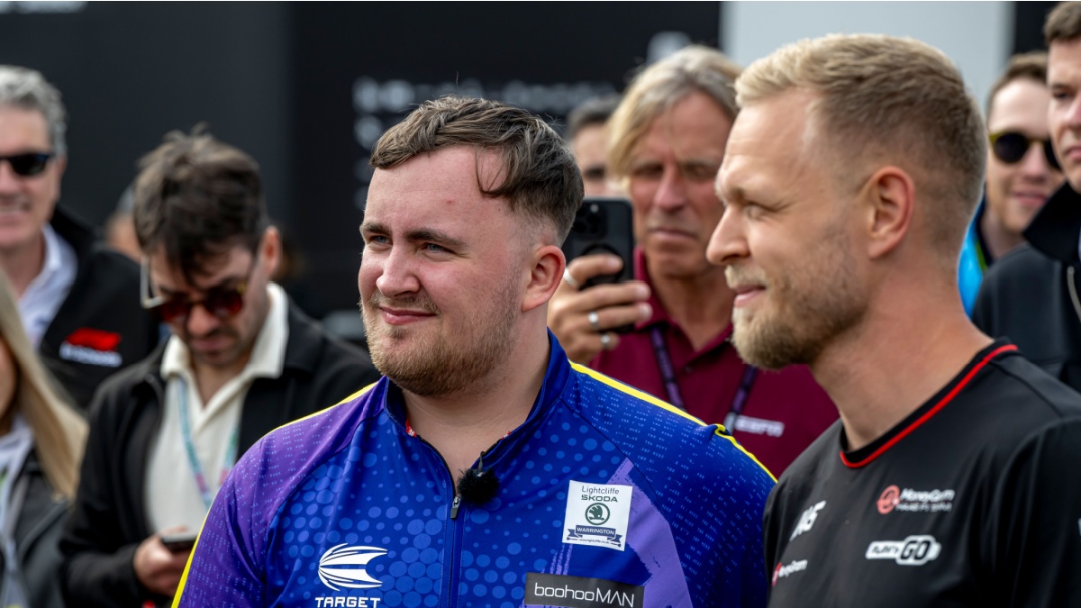 SILVERSTONE, UNITED KINGDOM - July 04, 2024: Luke Littler, WDF World Darts Championship. The build up for the F1 British Grand Prix 2024.