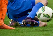 SPFL gambling harm talks equip 94% of players to tackle risks LUBIN, POLAND - DECEMBER 19, 2016: Match Polish Premier League Lotto Ekstraklasa between KGHM Zaglebie Lubin - Piast Gliwice 2:1. Player's legs.
