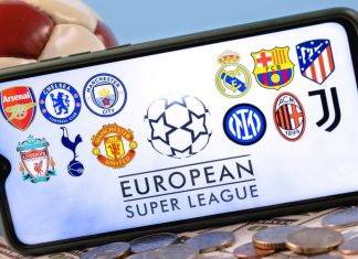 La Liga slams Unify League as ‘threat to European football’ Kazan, Russia - May 2, 2021: The Super League is an annual club football competition that involves twenty of the best and richest European football clubs.