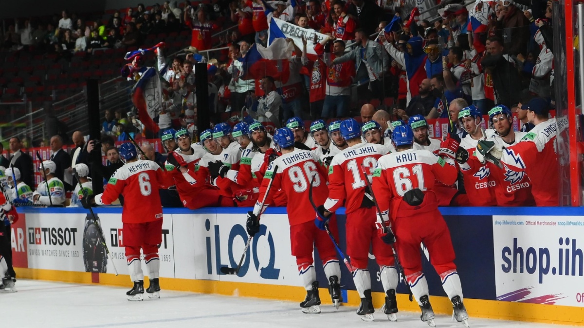 LATVIA, RIGA - 18.05.23: Game Czech Republic vs Slovenia. IIHF 2023 Ice Hockey World Championship at Arena Riga.