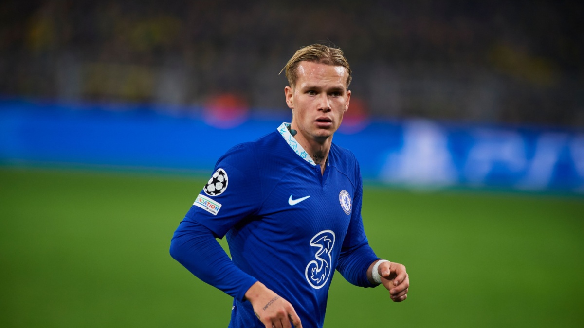 DORTMUND, GERMANY - 15.02.23: Mykhailo Mudryk during The match of match UEFA Champion League Borussia Dortmund vs FC Chelsea at SIGNAL IDUNA PARK.