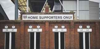 UK ticket resale crackdown: will it affect Premier League fans? LONDON, ENGLAND - MARCH 1, 2019: View of the turnstiles entrance to Craven Cottage in London, England.