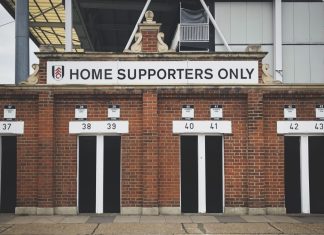 UK ticket resale crackdown: will it affect Premier League fans? LONDON, ENGLAND - MARCH 1, 2019: View of the turnstiles entrance to Craven Cottage in London, England.
