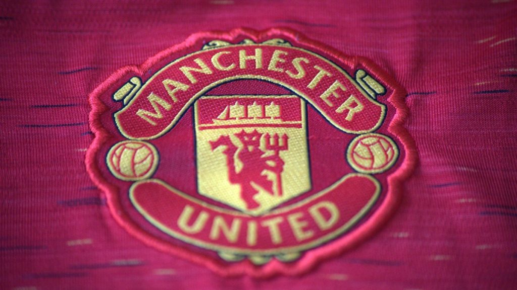 Warrington cheshire UK - may 21 2024: Manchester united logo on t-shirt.