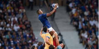 World Rugby Chair shares challenges and opportunities in 2025 Cameron Woki during a touch during the Rugby union World Cup RWC 2023, Pool A match between France and Uruguay at Stade Pierre Mauroy on September 14, 2023 in Lille, France.
