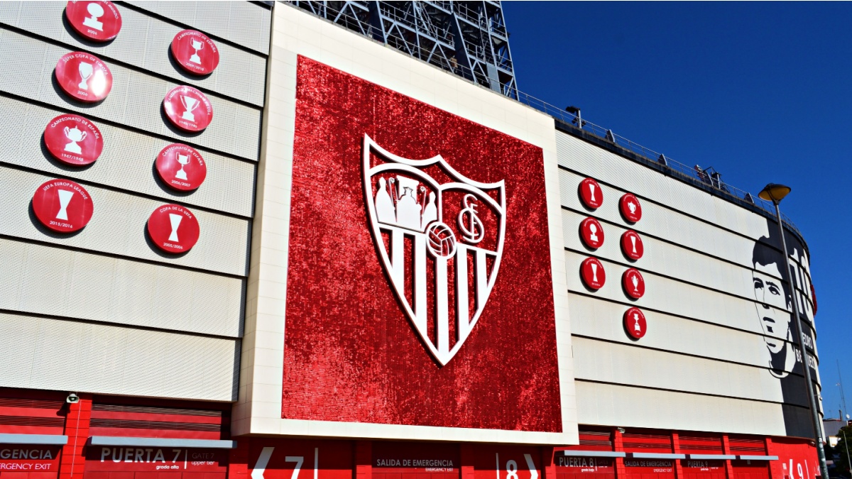 Spain, Sevilla December 2018 outdoor view of the Ramón Sánchez-Pizjuán football stadium in the Andalusian city of Seville in Spain. Salas.