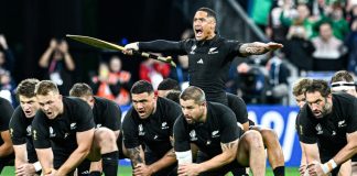 INEOS faces legal action over All Blacks sponsorship payment Sam Cane Codie Taylor Dane Coles Sam Whitelock and Aaron Smith during the haka of the Rugby World Cup match Ireland VS New Zealand All Blacks in Paris, on October 14, 2023.