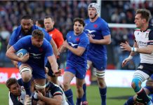FFR engages fans amid Six Nations with MatchWornShirt partnership Rome, Italy 05.02.2023:STEPHEN VARNEY (ITA), ANTHONY JELONCH (FRA), GIACOMO NICOTERA (ITA) in action during the Guinness Six Nations 2023 rugby match between ITALY vs France at Stadio Olimpico in Rome.