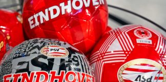 PSV looks to “unlock” full commercial potential with Wasserman Eindhoven, Netherlands - April 15, 2024: Balls on sale in the official fanshop at Philips Stadion - the official playground of PSV Eindhoven.
