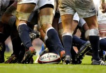 Ex-England captain Matt Dawson: ‘huge slice of American sports pie lends itself to rugby’ LONDON, ENGLAND-MARCH 26, 2007: Rugby players scrum during the Six Nations Tournament match England vs Italy.