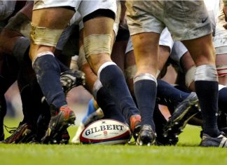 Ex-England captain Matt Dawson: ‘huge slice of American sports pie lends itself to rugby’ LONDON, ENGLAND-MARCH 26, 2007: Rugby players scrum during the Six Nations Tournament match England vs Italy.