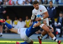 Six Nations Rugby remains free-to-air amid commercial challenges Rome, Italy 03.02.2024: Henry Slade (ENG) in action during Guinness Six Nations 2024 rugby match between ITALY vs ENGLAND at Stadio Olimpico on February 03, 2024 in Rome, Italy.
