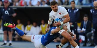Six Nations Rugby remains free-to-air amid commercial challenges Rome, Italy 03.02.2024: Henry Slade (ENG) in action during Guinness Six Nations 2024 rugby match between ITALY vs ENGLAND at Stadio Olimpico on February 03, 2024 in Rome, Italy.