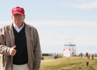 President Donald Trump continues to push for PGA-LIV Golf merger Turnberry, South Ayrshire, Scotland. 30.07.2015.US presidential hopeful Donald Trump watches the action on course during the opening day of the Ricoh Women's British Open which is at Trump Turnberry.