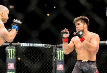 UFC and Monster sign “historic” nine-figure agreement Chicago, IL, United States - June 8, 2019: Henry Cejudo fighting against Marlon Moraes during UFC 238 at United Center.