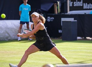WTA achieves record viewership with Saudi support Berlin, Germany - June 19, 2024: Ellen PEREZ (AUS) in action during her WTA 500 Ecotrans Ladies German Open doubles game with Nicole MELICHAR-MARTINEZ against Veronika KUDERMETOVA and Hao-Ching CHAN.