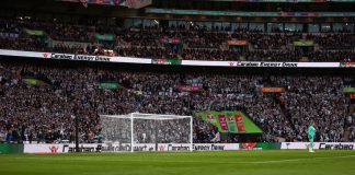 EFL applauds Sky and ITV after landmark Carabao Cup season Newcastle United fans are seen inside Wembley Stadium - Manchester United v Newcastle United, Carabao Cup Final, Wembley Stadium, London, UK - 26th February 2023.