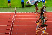 World Athletics to “doggedly protect” female sports with testing OSTRAVA, CZECHIA, JUNE 27, 2023: Female Athletes Compete in 100m Hurdles Race at Track and Field Contest for Worlds in Budapest and Games in Paris.