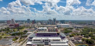 Jason Siegel: Club World Cup – a cornerstone in Orlando’s sports journey Aerial view of downtown Orlando, Florida with soccer stadium in the foreground.