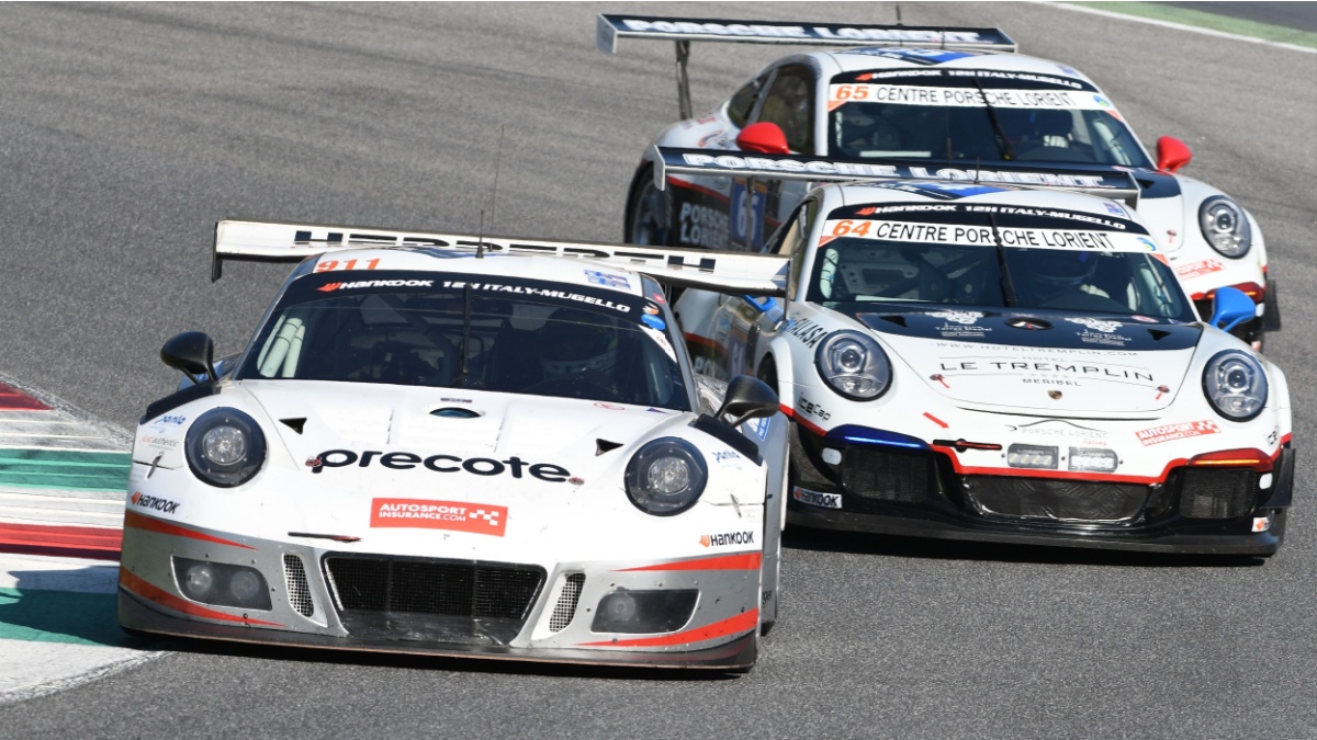 12 ore Hankook Mugello 18 March 2014: #911 Herberth Motorsport, Porsche 991 GT3 R: Daniel Allemann, Ralf Bohn, Robert Renauer, Alfred Renauer on Mugello Circuit, Italy.